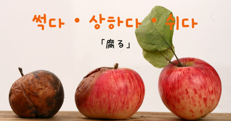 韓国語で「腐る」썩다・상하다・쉬다｜GeojeD